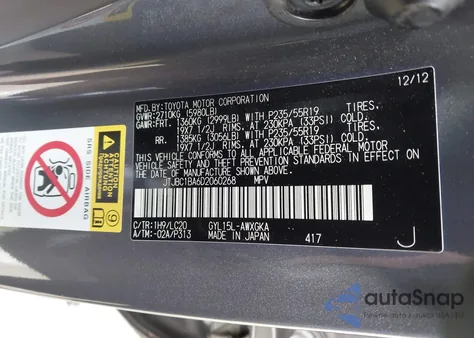 2013 Lexus Rx 450H z USA, uszkodzony, nr VIN JTJBC1BA6D2060268